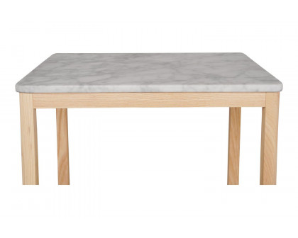 Moe's Ellis Modern Side Table - Natural, Marble/Wood