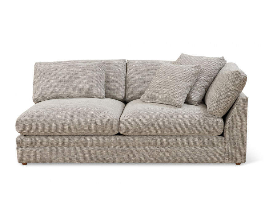 Moe's Malin Modern One Arm Right Facing Sofa - Light Gray