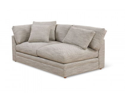 Moe's Malin Modern One Arm Left Facing Sofa - Light Gray