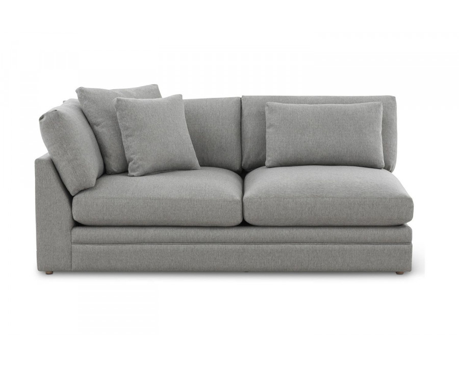 Moe's Malin Modern One Arm Left Facing Sofa - Gray