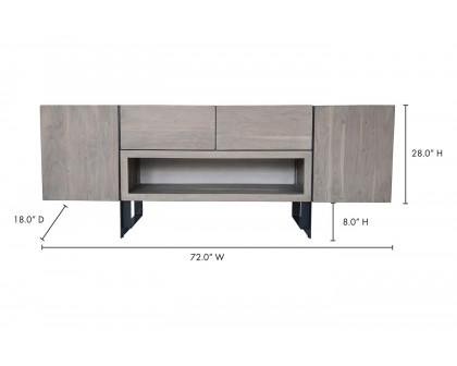 Moe's Tiburon Media Cabinet - Light Gray