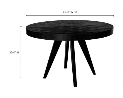 Moe's Parq Round Dining Table - Black, 48"