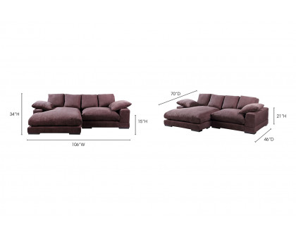 Moe's™ Plunge Sectional - Dark Brown