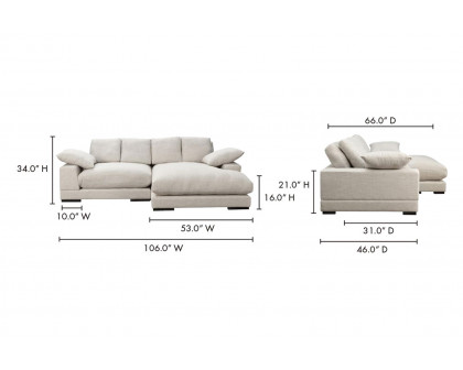 Moe's Plunge Sectional - Sahara