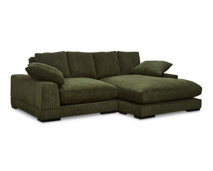 Moe's Plunge Contemporary Sectional - Dark Green