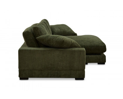 Moe's Plunge Contemporary Sectional - Dark Green