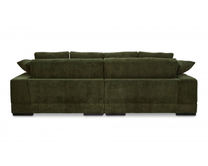 Moe's Plunge Contemporary Sectional - Dark Green