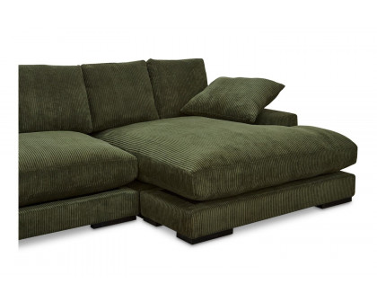 Moe's Plunge Contemporary Sectional - Dark Green