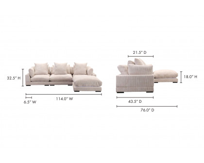 Moe's Tumble Lounge Modular Sectional - Cappuccino