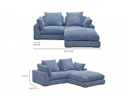 Moe's Tumble Nook Modular Sectional - Ultra Blue