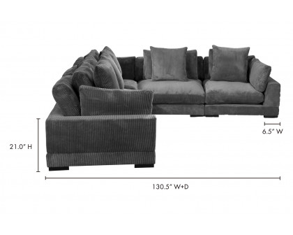 Moe's Tumble Classic L Modular Sectional - Dark Gray