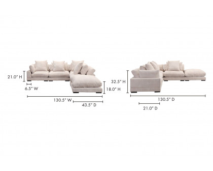 Moe's Tumble Dream Modular Sectional - Cappuccino