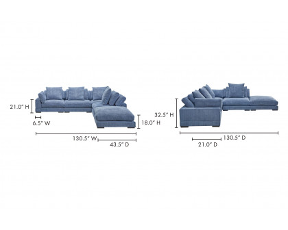 Moe's Tumble Dream Modular Sectional - Ultra Blue