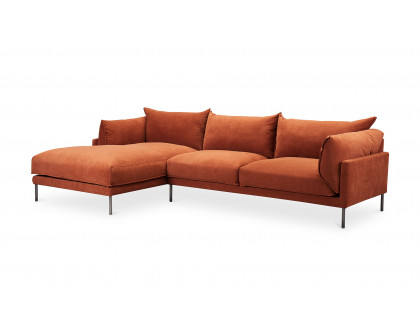 Moe's Jamara Scandinavian Left Facing Sectional - Burnt Auburn