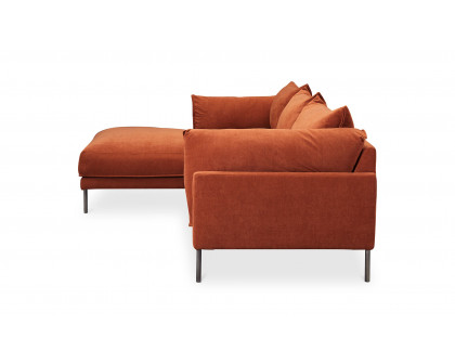 Moe's Jamara Scandinavian Left Facing Sectional - Burnt Auburn