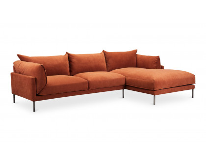 Moe's Jamara Scandinavian Right Facing Sectional - Burnt Auburn