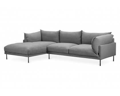 Moe's Jamara Scandinavian Left Facing Sectional - Charcoal Gray