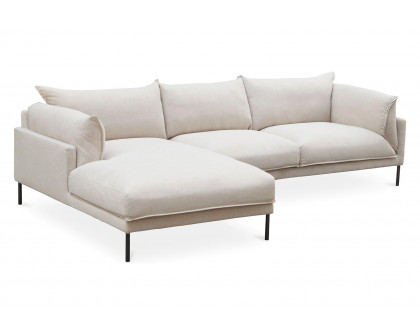 Moe's Jamara Scandinavian Left Facing Sectional - Sandy Beige