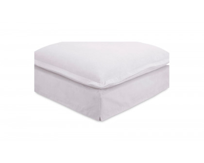 Moe's Olivia Rustic Ottoman - White