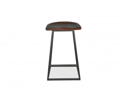 Moe's - Jackman Industrial Counter Stool Set of 2 in Dark Brown