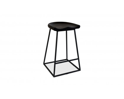 Moe's - Jackman Industrial Counter Stool Set of 2 in Dark Brown