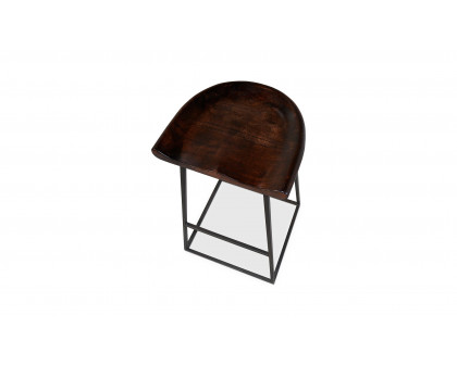 Moe's - Jackman Industrial Counter Stool Set of 2 in Dark Brown