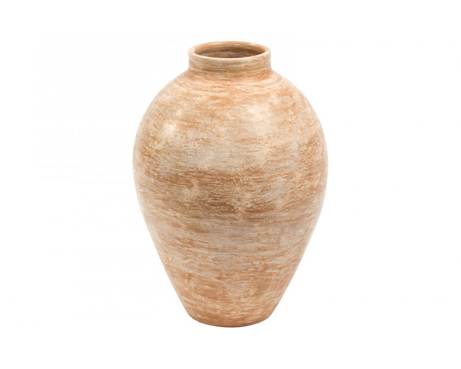 Moe's Dos Vase - Beige, Large