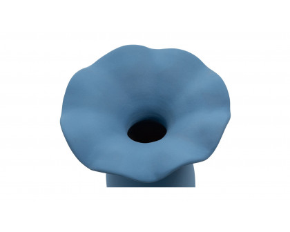 Moe's Ruffle Decorative Vessel - Blue, 16in