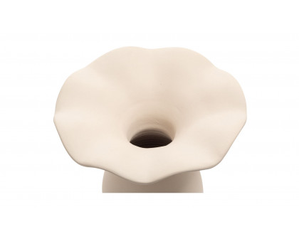 Moe's Ruffle Decorative Vessel - Ecru, 16in