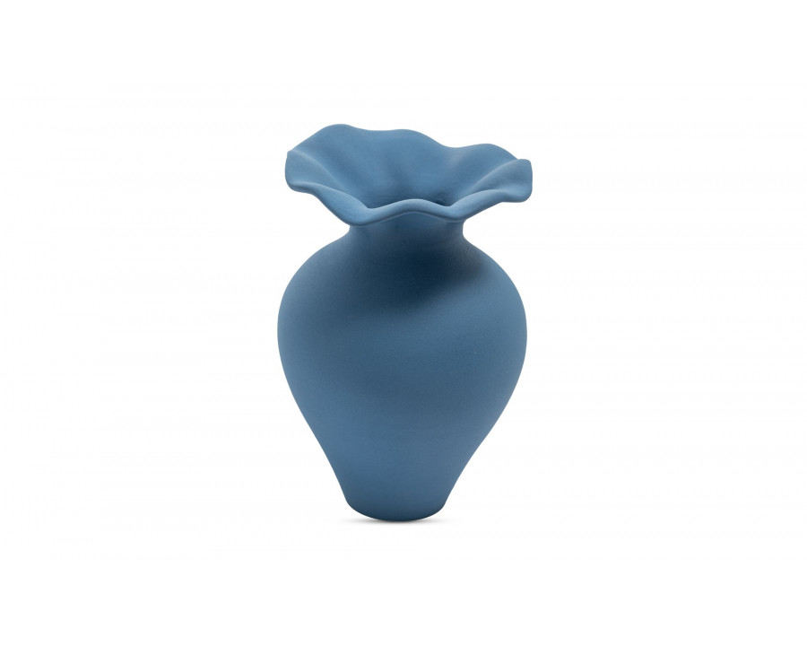 Moe's Ruffle Decorative Vessel - Blue, 12in