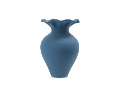 Moe's Ruffle Decorative Vessel - Blue, 12in