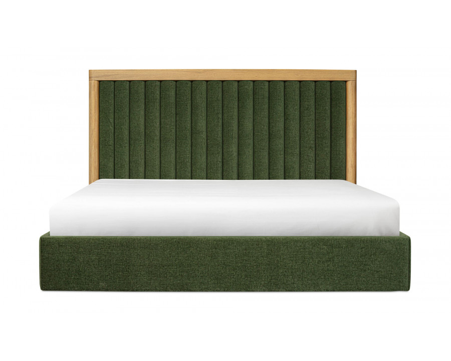 Moe's Nina Contemporary Queen Size Bed - Forest Green