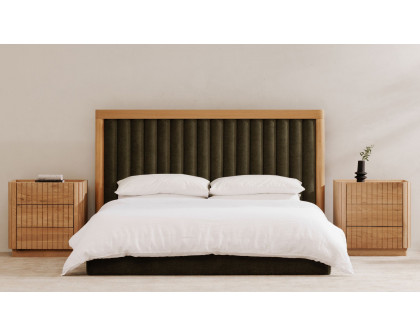 Moe's Nina Contemporary Queen Size Bed - Forest Green