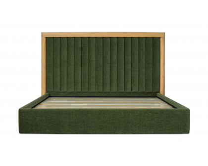 Moe's Nina Contemporary Queen Size Bed - Forest Green