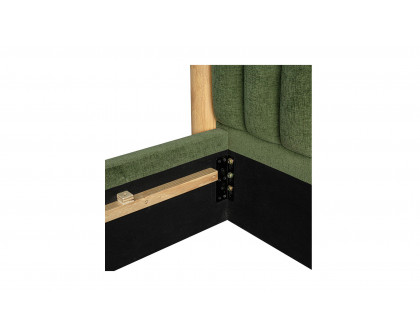 Moe's Nina Contemporary Queen Size Bed - Forest Green