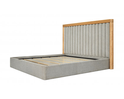 Moe's Nina Contemporary King Size Bed - Gray Mist