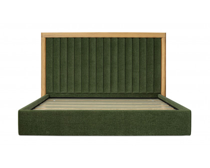 Moe's Nina Contemporary King Size Bed - Forest Green