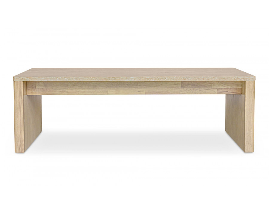 Moe's - Blake Contemporary Rectangular Coffee Table in Travertine