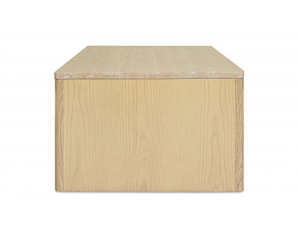 Moe's - Blake Contemporary Rectangular Coffee Table in Travertine