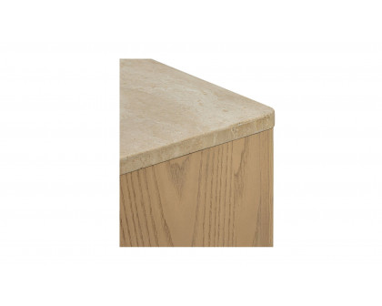 Moe's - Blake Contemporary 1 Drawer Nightstand in Beige Travertine