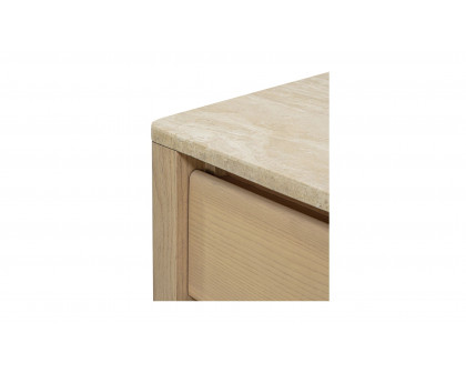 Moe's - Blake Contemporary 1 Drawer Nightstand in Beige Travertine