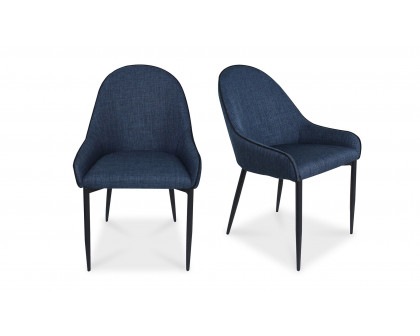 Moe's - Lapis Modern Dining Chair Set of 2 in Blue