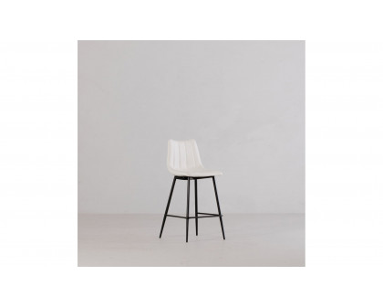 Moe's Alibi Contemporary Counter Stool Set of 2 - Cream White