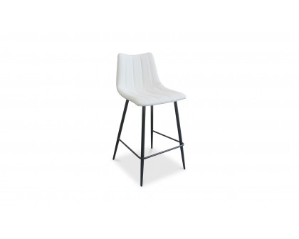 Moe's Alibi Contemporary Counter Stool Set of 2 - Cream White