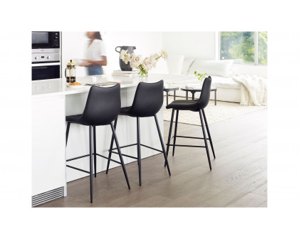 Moe's Alibi Contemporary Bar Stool Set of 2 - Black