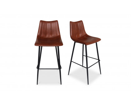 Moe's Alibi Contemporary Bar Stool Set of 2 - Brown