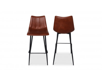 Moe's Alibi Contemporary Bar Stool Set of 2 - Brown