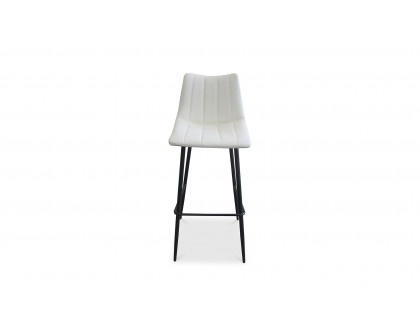 Moe's Alibi Contemporary Bar Stool Set of 2 - Cream White