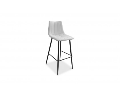 Moe's Alibi Contemporary Bar Stool Set of 2 - Cream White