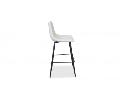 Moe's Alibi Contemporary Bar Stool Set of 2 - Cream White